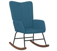 vidaXL Silla Mecedora de Terciopelo Azul