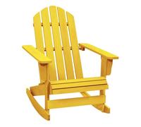 Vidaxl silla mecedora jardín adirondack madera maciza abeto amarillo