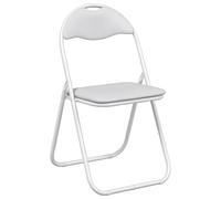 vidaXL Silla Plegable 8 pcs 48 x 43,5 x 81 cm Cuero sintético, Silla de Comedor Plegable, Moderna de Cuero sintético, Asiento Acolchado cómodo, práctica y Ahorra Espacio
