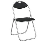 vidaXL Silla Plegable 8 pcs Negro y Gris 48 x 43,5 x 81 cm, Silla compacta, Moderna y portátil, Ideal para Comedor, Aula, Sala, Liviana, Resistente y Flexible