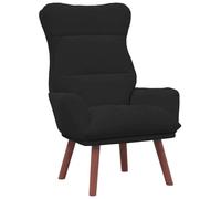 vidaXL Silla Relajante Terciopelo Negro Sillón Ergonómico con Cojín Acolchado Y Apoyabrazos Acolchonados Sala De Estar Áreas De Lectura Contemporáneo Recliner Interior Elegante Cómodo