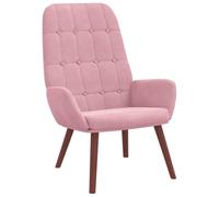 vidaXL Silla Relax Rosa de terciopelo, silla, silla de salón, silla de relax, tumbona, asientos, silla de terciopelo, sillón relax de terciopelo