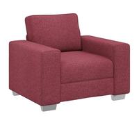 vidaXL Sillón Moderno en Rojo Viento diseño ergonómico tapizado de poliéster Estructura de Madera Duradera sillón cómodo Individual para Sala de Estar Compacto y Elegante Asientos cómodos