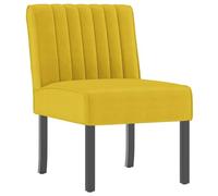 vidaXL Silla Tapizada, Butaca de Respaldo Alto, Sillón Sofá Auxiliar de Descanso, Silla Decorativa para Salón Dormitorio, Terciopelo Amarillo