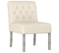 vidaXL Silla Tapizada con Botones, Butaca de Respaldo Alto, Sillón Sofá Auxiliar de Descanso, Silla Decorativa para Salón Dormitorio, Lino
