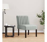 vidaXL Silla tapizada de Terciopelo Gris Claro