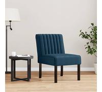 vidaXL Silla tapizada de terciopelo azul
