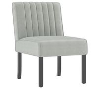vidaXL Silla tapizada de Terciopelo Gris Claro