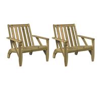 vidaXL Sillas Adirondack de jardín 2 Unidades 75x77x77 cm