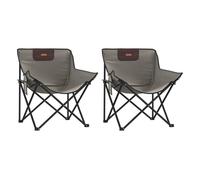 Vidaxl sillas de camping con bolsillo plegables 2 unidades gris