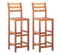 Vidaxl sillas de cocina 2 unidades madera maciza de acacia