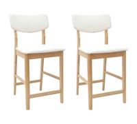 vidaXL Sillas de Comedor 2 pcs Natural 48 x 49 x 95 cm, Mesas Modernas y Elegantes para Disfrutar de reuniones cálidas con Familia o Amigos en el Comedor
