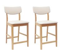 vidaXL Sillas de Comedor 2 pcs Natural 48 x 49 x 95 cm, Mesas Modernas y Elegantes para Disfrutar de reuniones cálidas con Familia o Amigos en el Comedor