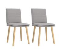 Vidaxl sillas de comedor 2 uds tela gris nube