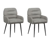 vidaXL Sillas de Comedor 2 uds. Terciopelo Gris Claro
