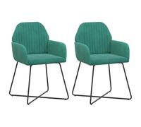 vidaXL Sillas de Comedor 2 uds. Terciopelo Tuquesa 55 x 50 x 84 cm