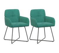 vidaXL Sillas de Comedor 2 uds. Terciopelo Tuquesa 59 x 56,5 x 86 cm