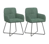 vidaXL Sillas de Comedor 2 uds. Terciopelo Verde Mar 59 x 56,5 x 86 cm