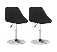 Vidaxl sillas de comedor 2 unidades cuero sintético negro