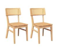Vidaxl sillas de comedor 2 unidades madera maciza de caucho