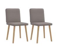 Vidaxl sillas de comedor 2 unidades tela gris taupé