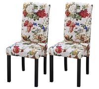 vidaXL Sillas de Comedor 2 Unidades Tela Multicolor