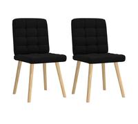 Vidaxl sillas de comedor 2 unidades tela negro