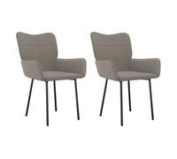 Vidaxl sillas de comedor 2 unidades terciopelo gris claro
