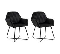 Vidaxl sillas de comedor 2 unidades terciopelo negro