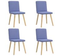 vidaXL Sillas de Comedor 4 uds Tela Azul Jeans, Silla de Comedor, Silla de Cocina, Asiento de Comedor, Silla, Silla de Sala de Estar, Silla Decorativa