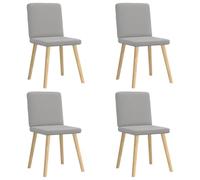 vidaXL Sillas de Comedor 4 uds Tela Gris Nube, Silla de Comedor, Silla de Cocina, Asiento de Comedor, Silla, Silla de Sala de Estar, Silla Decorativa