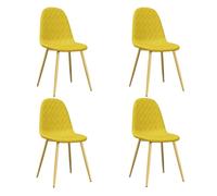 Vidaxl sillas de comedor 4 uds terciopelo amarillo mostaza