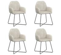 vidaXL Sillas de Comedor 4 uds. Terciopelo Crema 55 x 50 x 84 cm