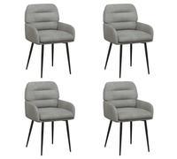 vidaXL Sillas de Comedor 4 uds. Terciopelo Gris Claro