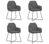 vidaXL Sillas de Comedor 4 uds. Terciopelo Gris Oscuro 55 x 50 x 84 cm