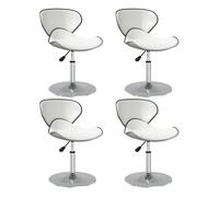 Vidaxl sillas de comedor 4 unidades cuero sintético blanco
