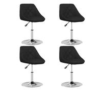 Vidaxl sillas de comedor 4 unidades cuero sintético negro