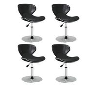 Vidaxl sillas de comedor 4 unidades cuero sintético negro