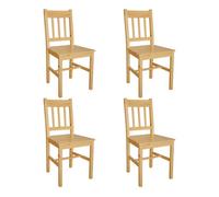 Vidaxl sillas de comedor 4 unidades madera de pino