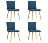 vidaXL Sillas de Comedor 4 Unidades Tela Azul, Silla de Comedor, Silla de Cocina, Asiento de Comedor, Silla, Silla de Sala de Estar, Silla Decorativa