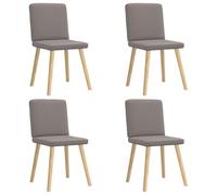 vidaXL Sillas de Comedor 4 Unidades Tela Taupe, Silla de Comedor, Silla de Cocina, Asiento de Comedor, Silla, Silla de Sala de Estar, Silla Decorativa