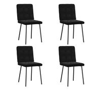Vidaxl sillas de comedor 4 unidades terciopelo negro