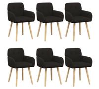 vidaXL Sillas de Comedor 6 uds. Bouclé Negro 59 x 57 x 85 cm