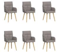 vidaXL Sillas de Comedor 6 uds. Tela Topo 60 x 56 x 96 cm