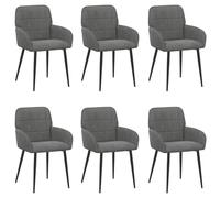 vidaXL Sillas de Comedor 6 uds. Terciopelo Gris Oscuro 57 x 50 x 85 cm