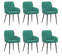vidaXL Sillas de Comedor 6 uds. Terciopelo Tuquesa 57 x 50 x 85 cm