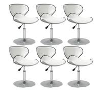 Vidaxl sillas de comedor 6 unidades cuero sintético blanco
