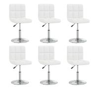 Vidaxl sillas de comedor 6 unidades cuero sintético blanco