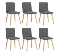 Vidaxl sillas de comedor 6 unidades tela gris oscuro