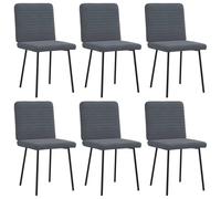 vidaXL Sillas de Comedor 6 Unidades Terciopelo Gris Oscuro, Silla de Comedor, Silla de Cocina, Asiento de Comedor, Silla, Silla de Sala de Estar